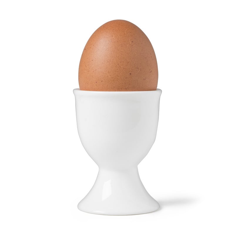 Eierdopje op voet - wit