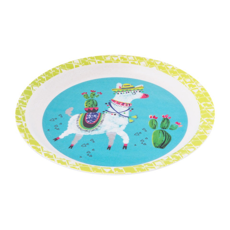 Kinderservies bord - bamboe - lama