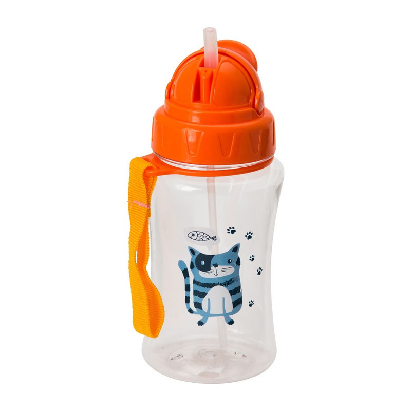Drinkfles met rietje - 40 cl - kat