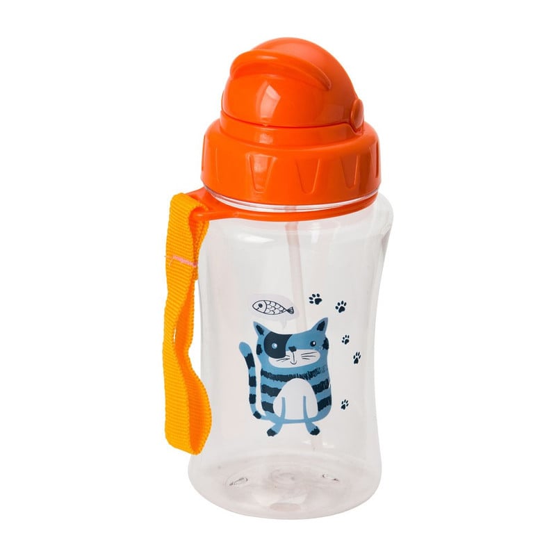 Drinkfles met rietje - 40 cl - kat