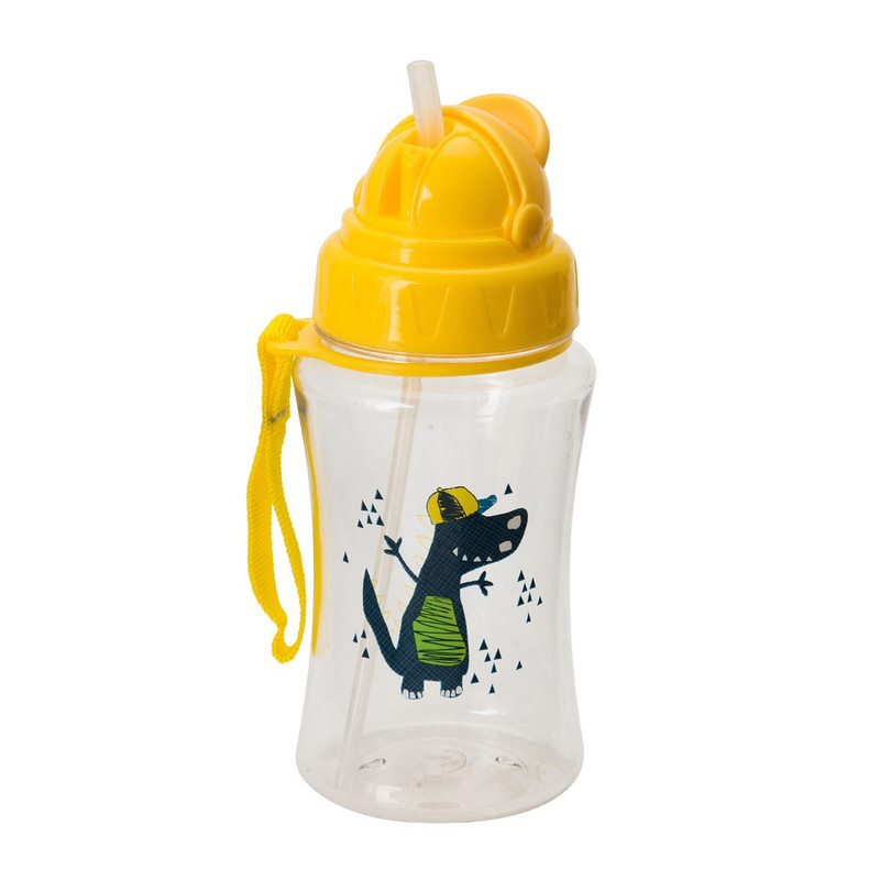 Drinkfles met rietje - 40 cl - dino