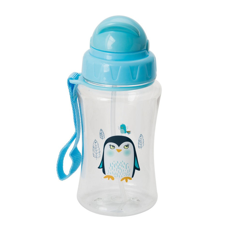 Drinkfles met rietje - 40 cl - pinguin