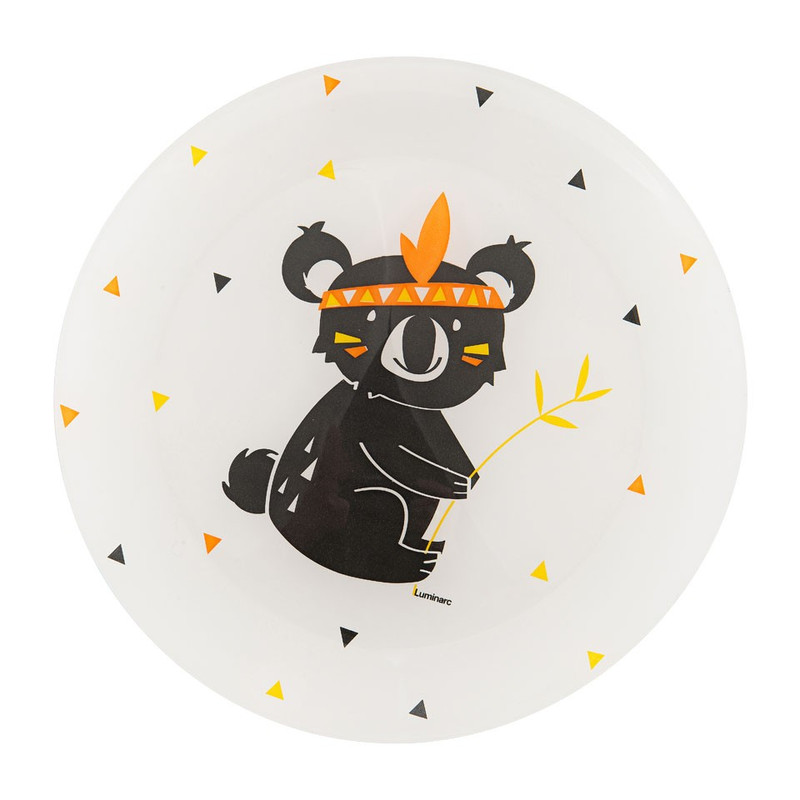 Bord koala - wit glas van Luminarc - 20.5 cm