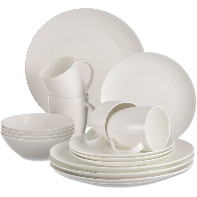 Servies Coupe -  16 delig - wit 