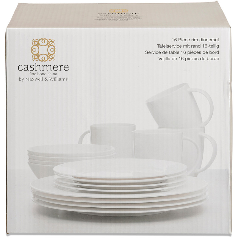 Servies Rim -  16 delig - wit 