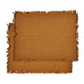 Placemats Fringes - geel - 48x33 cm - set van 2