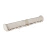 Tafelloper met fringes - beige - 40x140 cm