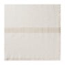 Tafelloper met fringes - beige - 40x140 cm