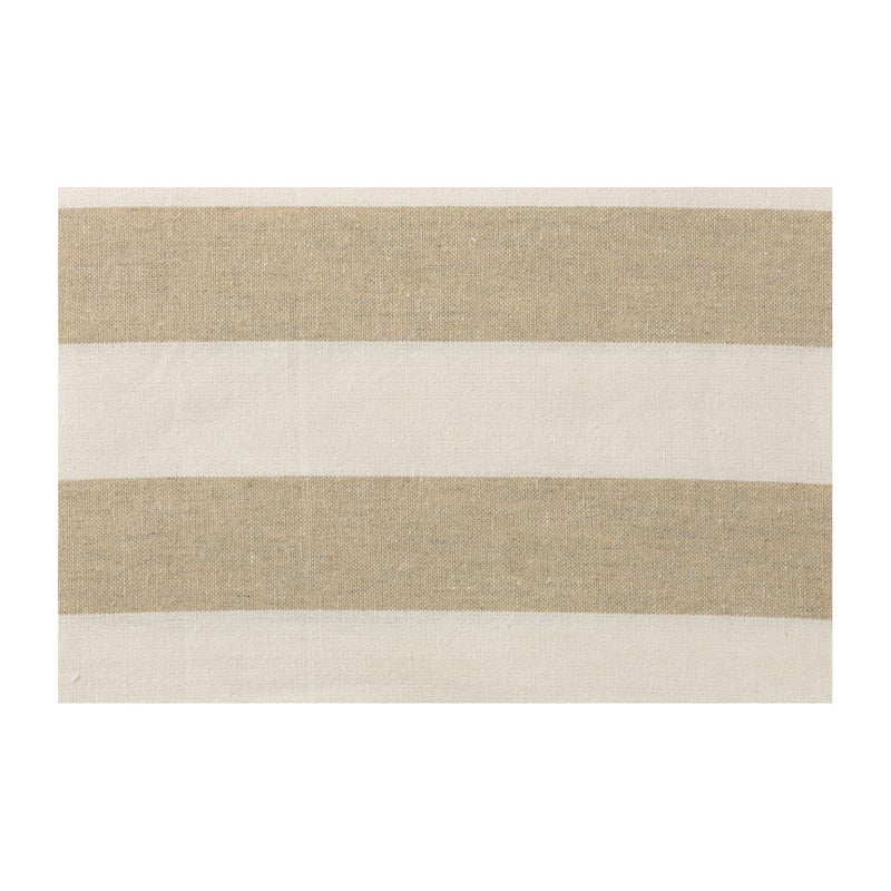 Tafelkleed gestreept - wit/beige - 140x240 cm