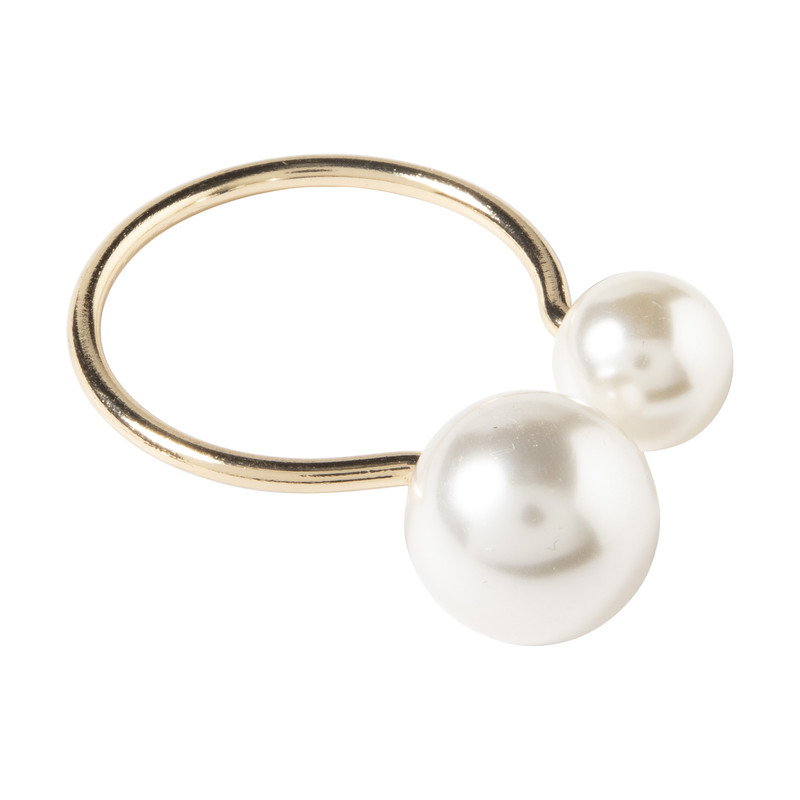 Servetring parel - goud - ø4.5 cm