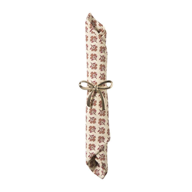 Servetten print - rood - 40x40 cm - set van 2