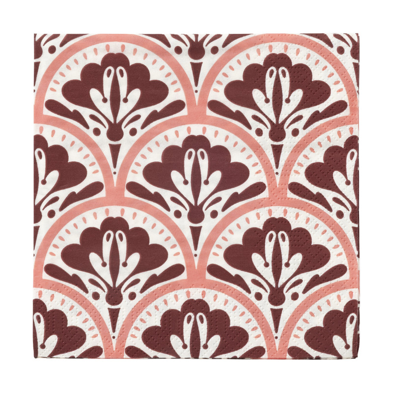 Servetten artdeco bloem - 33x33 cm - set van 20