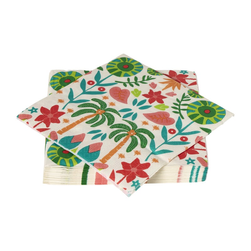 Servetten tropical - 33x33 cm - set van 20