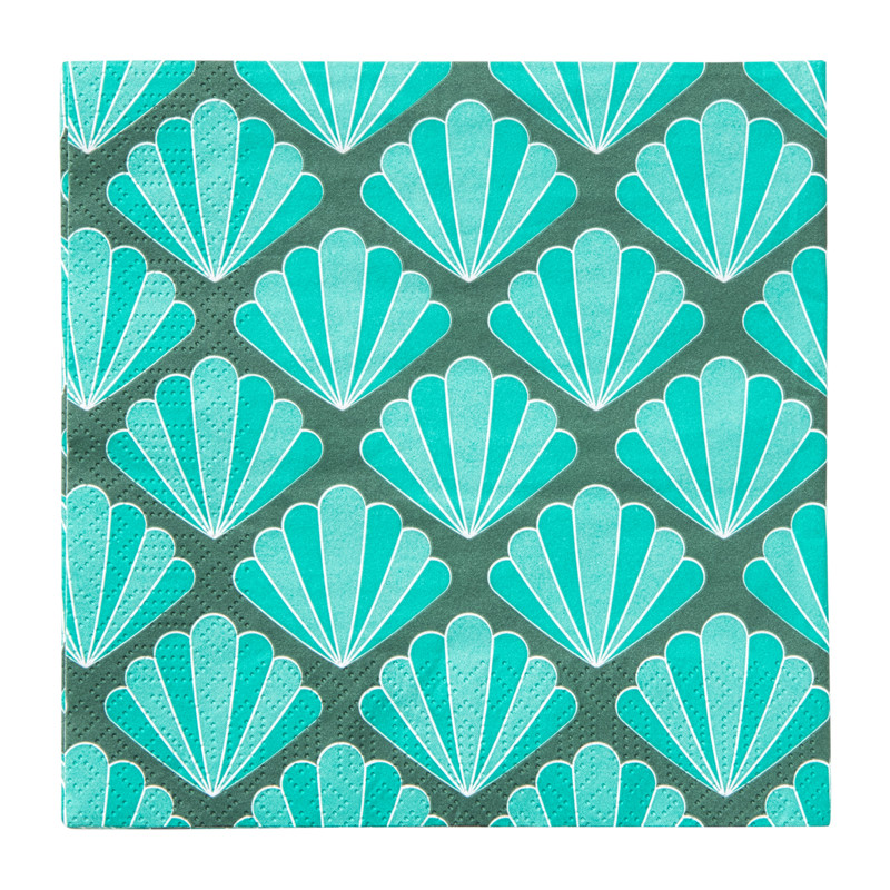 Servetten schelp - 33x33 cm - set van 20