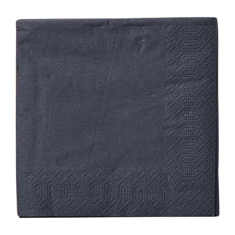 Servetten zwart - 24x24 cm - set van 20