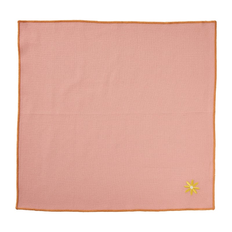 Servetten streep - oranje - set van 2 - 40x40 cm