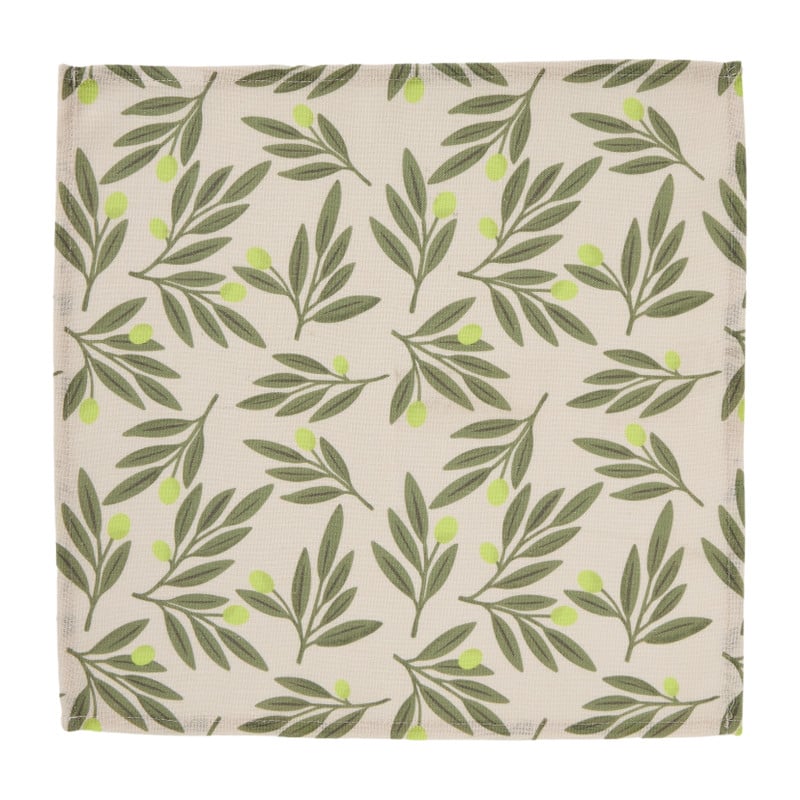 Servetten olijf/citroen - geel/groen - set van 2 - 40x40 cm