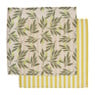 Servetten olijf/citroen - geel/groen - set van 2 - 40x40 cm
