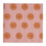 Servetten zon - roze/oranje - 33x33 cm - set van 20