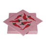 Servetten pepers - roze/rood - 33x33 cm - set van 20