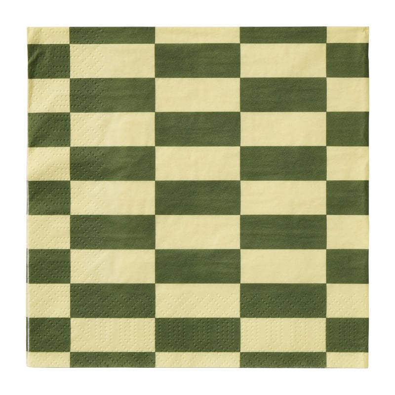 Servetten streep - groen - 33x33 cm