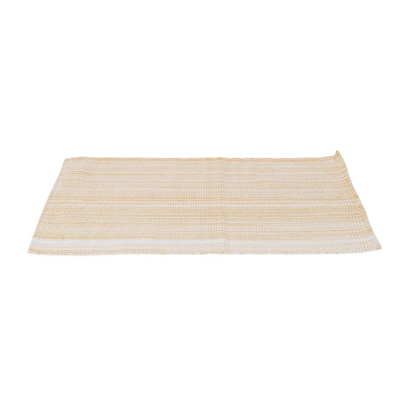 Placemat met goud lurex - 33x48 cm - crème