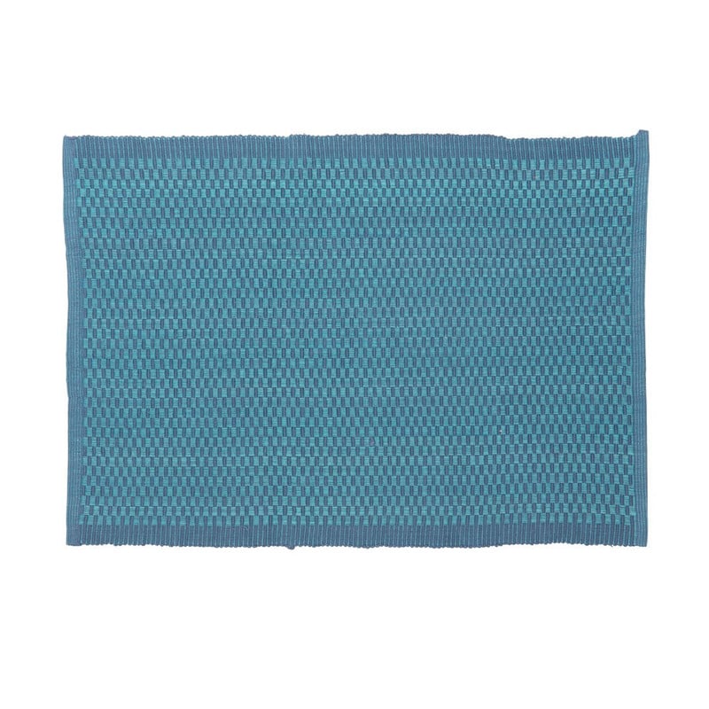 Placemat streepje - 33x48 cm - turquoise/petrol