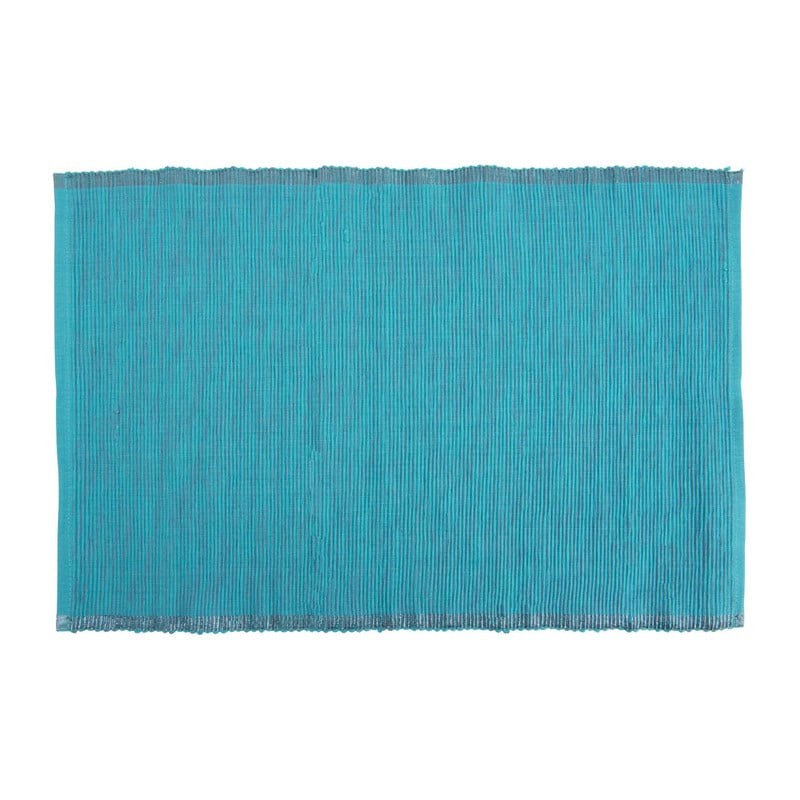 Placemat rand lurex  - 33x48 cm - turquoise