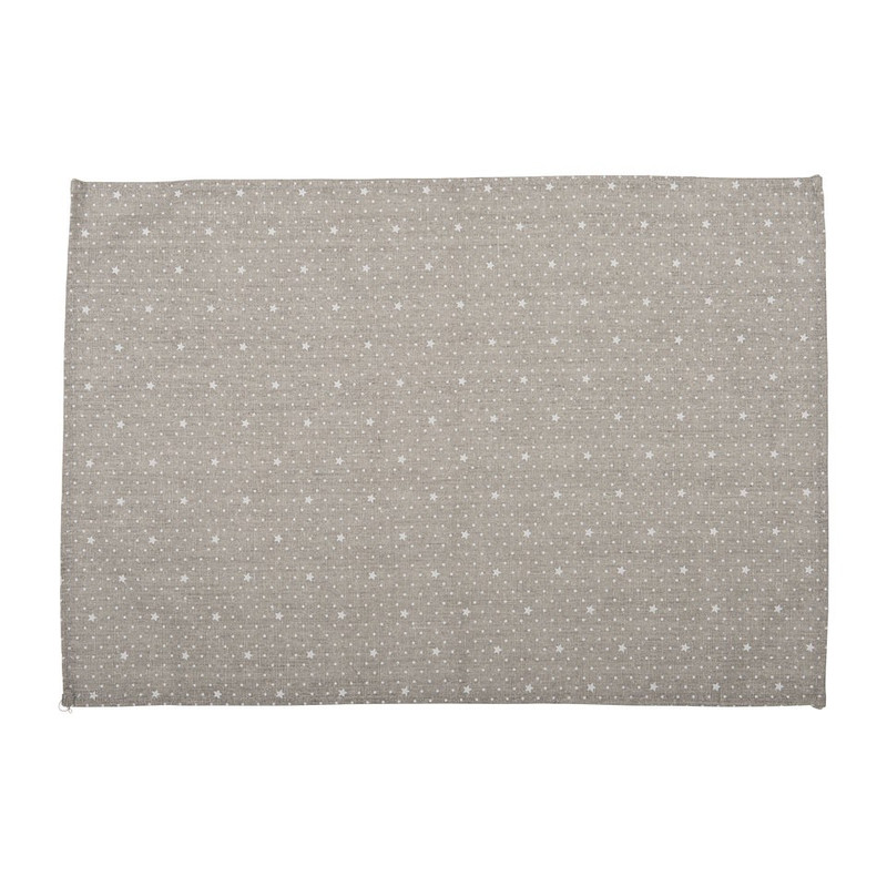 Placemat sterretjes - 33x48 cm - grijs