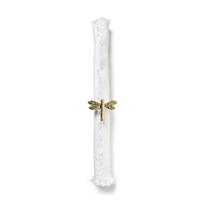 Servetring libelle - goud - ø4 cm