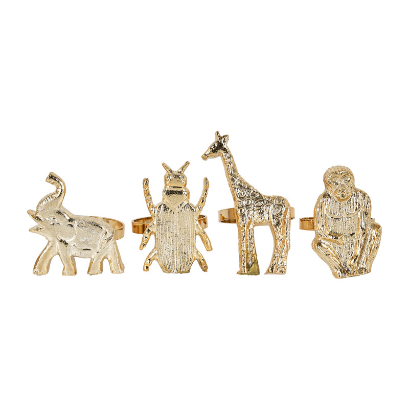 Servetringen dieren - set van 4