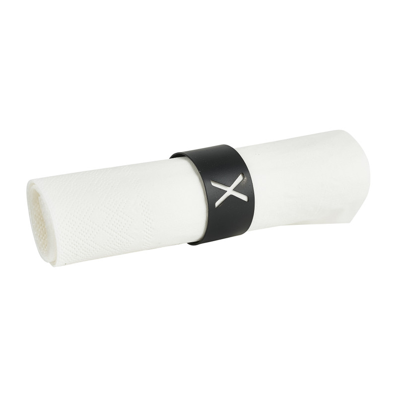 Servetring zwart - ø4.5 cm