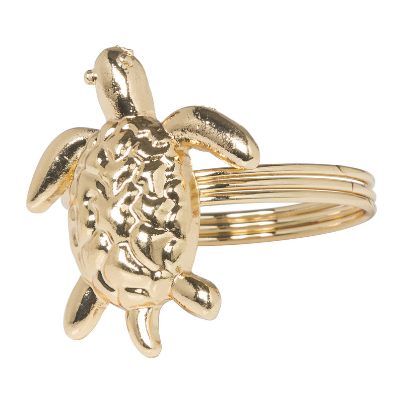 Servetring schildpad - goud - ø4 cm