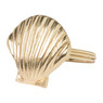 Servetring schelp - goud - ø4 cm