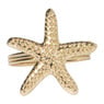 Servetring zeester - goud - ø4 cm