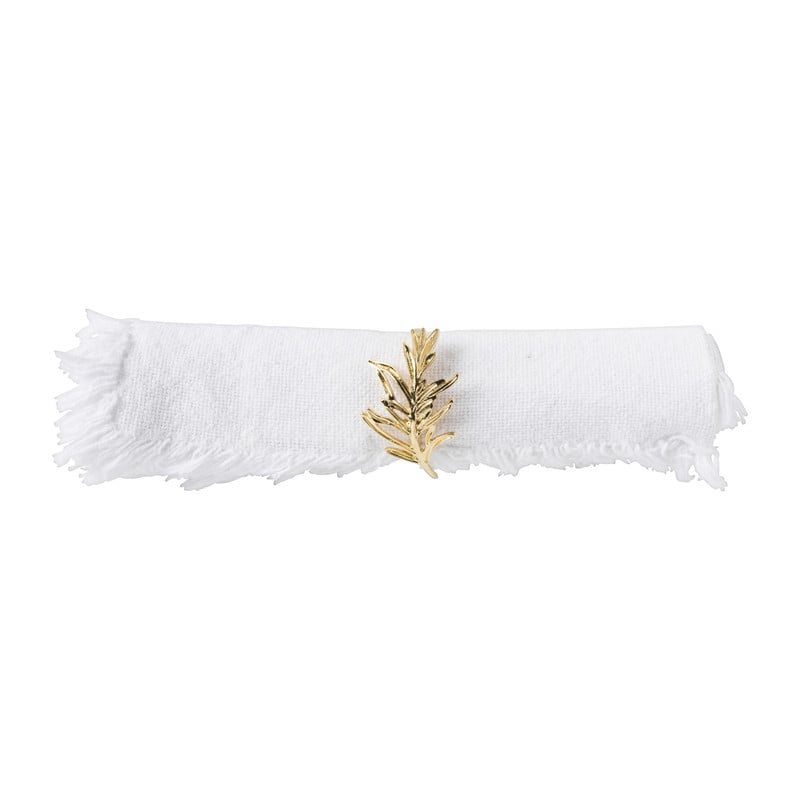 Servetring Leafs - goudkleurig - ø4x3.5 cm