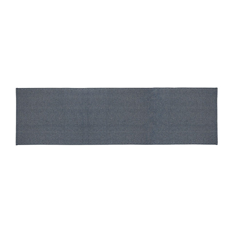Tafelloper zigzag - 45x150 cm - blauw