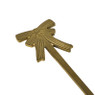Gebaksvorkjes strikjes - goud - set van 4