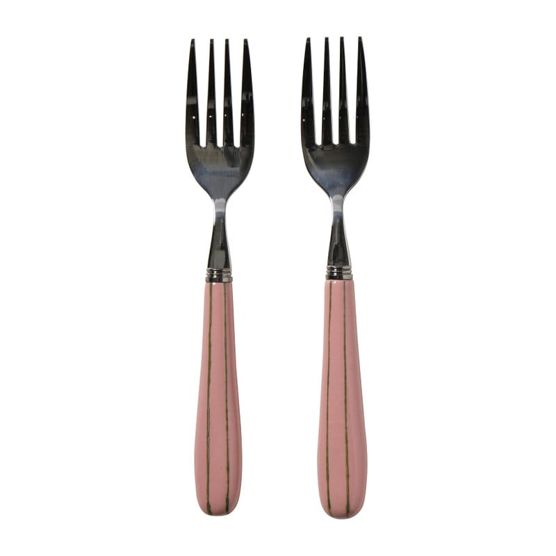 Vorkjes keramiek - roze - set van 2