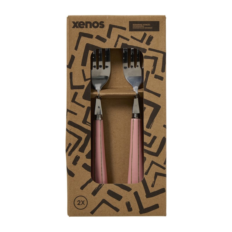 Vorkjes keramiek - roze - set van 2