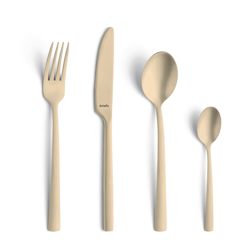 Bestekset Manille - Vintage champagnekleurig - 16-delig - 4 persoons