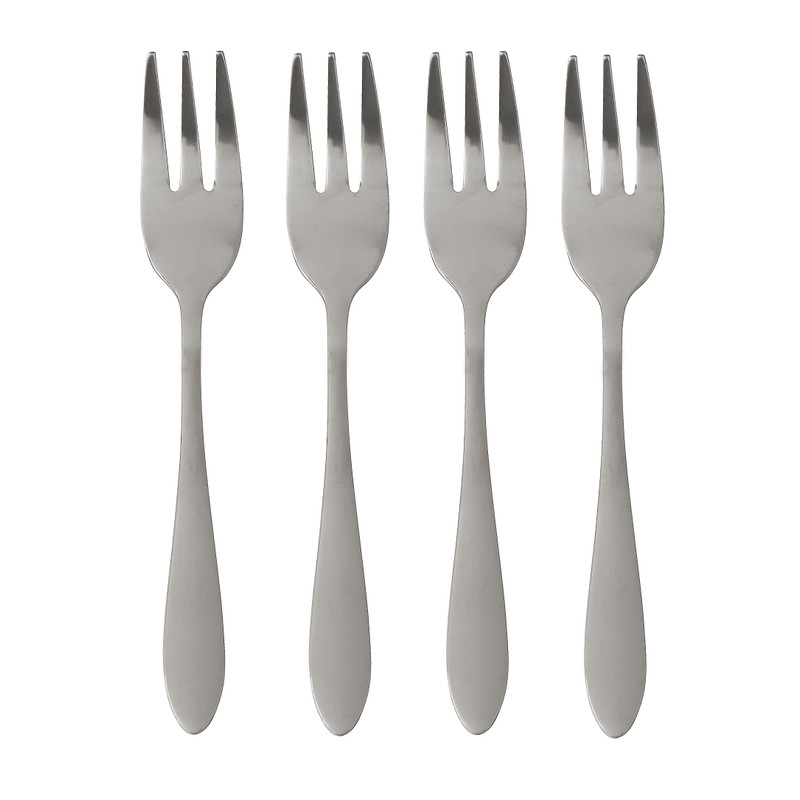 Gebaksvorkjes zilver - set van 4