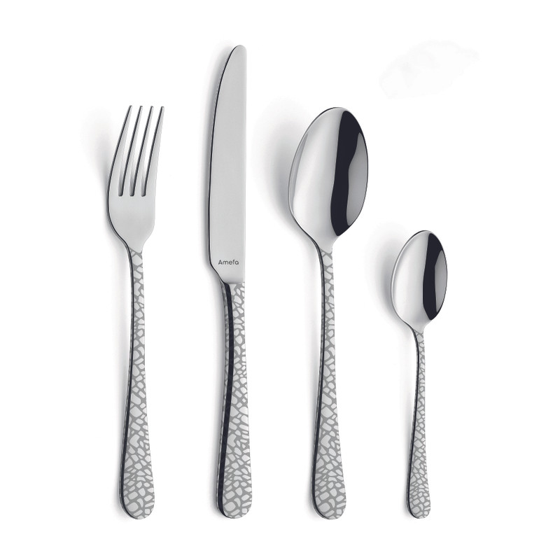 Bestekset Austin Cobble - zilverkleurig - 24-delig - 6 persoons