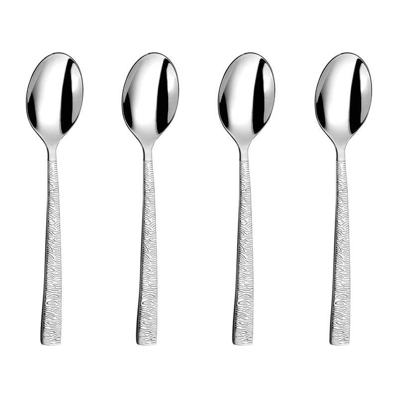 Koffielepels Jungle - Zilverkleurig - 4 stuks