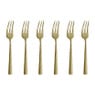 Gebaksvorkje Felicity - champagnekleurig - set van 6