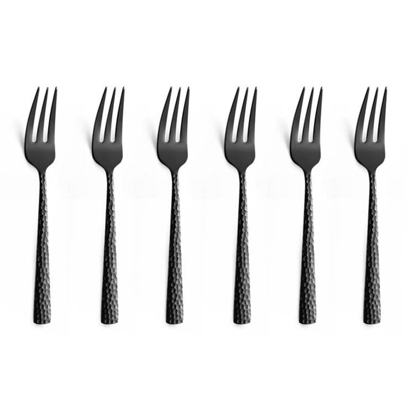 Gebaksvork Felicity - zwart - set van 6 