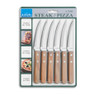 Steakmessen - hout - 6-delig