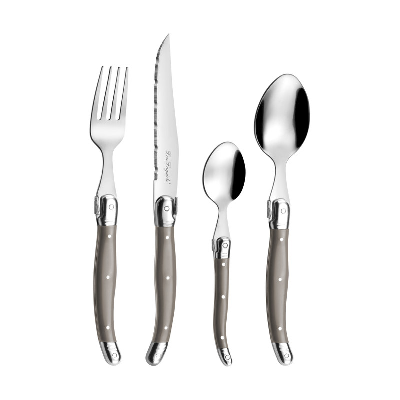 Amefa bestekset - Lou Laguiole - taupe - set van 24 - 6 persoons