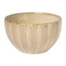 Schaal relief - beige - ø11x6.5 cm