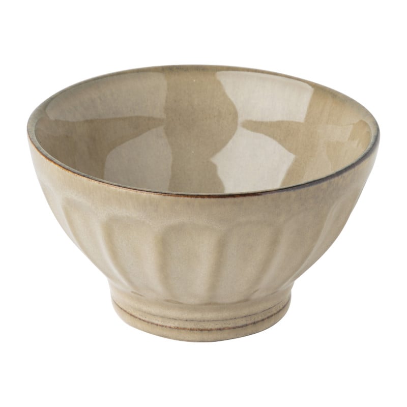 Schaal facet - beige - ⌀13x7.5 cm 